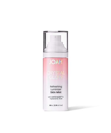 JOAH Face Mist Crystal Glow Refreshing Facial Spray Luminizer with Hyaluronic Acid  Hibiscus Extract and  Peptides  Prep Refresh & Set Makeup  Korean Skin Care  2.7 Oz