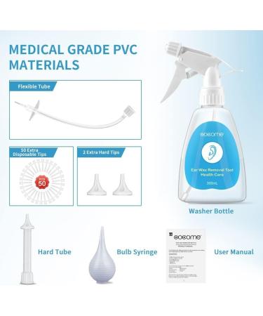 Ear Wax Removal Tool Kit - Elephant Ear Washer Bottle with 5 Disposable Tips for Adults & Kids (300ML) - Ear Irrigation Kit for Safe and Easy Ear Cleaning - 1 Count - Buy Online on GoSupps.com