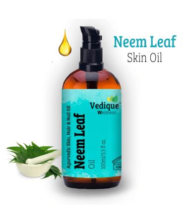 VEDIQUE Neem Leaf Oil 500ml | Ayurvedic Skin Oil for Healing & Detox | All-Natural Multi-Purpose Remedy - Buy Online on GoSupps.com