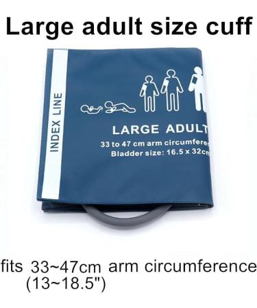 Universal NIBP Cuff for LargeAdult 33-47 cm Single Tube Reusable PU Replacement Blood Pressure Cuff No Connector Large Adult Blue Pu+single L Tube - Buy Online on GoSupps.com