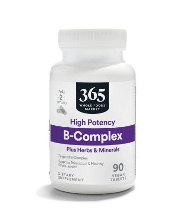 365 by Whole Foods Market Vitamin B Complex Hi Potency Herbal Support 90 Tablets - Buy Online on GoSupps.com