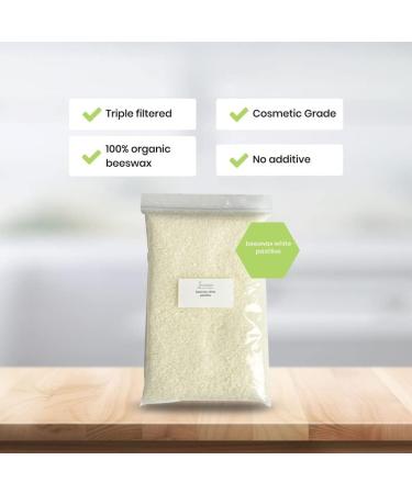 Soapeauty 4 OZ 100% Natural White Beeswax Pastilles - Organic Lip Balm, Skin, Hair, and Face Care - Candle Making Supplies - Buy Online on GoSupps.com