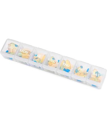 Sukuos Extra Large Weekly Pill Organizer - Arthritis Friendly, BPA Free, Easy to Clean - White - Buy Online on GoSupps.com