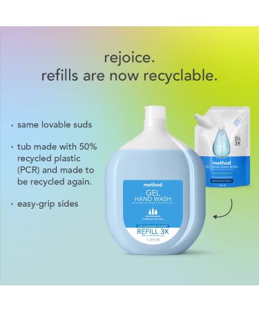 Method Gel Hand Soap Refill 34 oz - Pack of 4 | Free + Clear | Recyclable Bottle | 136 Fl Oz Total - Buy Online on GoSupps.com