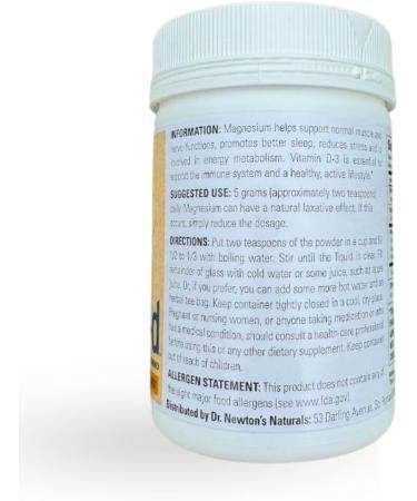 SelfCare+ Dr. Newton s Naturals Activmag-D Magnesium Drink Powder with Vitamin D 5 Ounce - Buy Online on GoSupps.com
