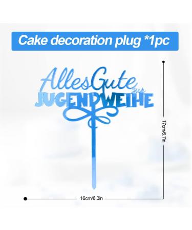 Shop Youth Consecration Cake Topper - Blue Acrylic Decoration for Boys & Girls Birthday Cakes - Buy Online on GoSupps.com