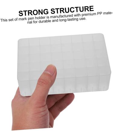 PLAFOPE Plastic Tray 4pcs Boxes Stationery Organizer 40 Slot Pen Holder Nail Cosmetics Organizer Container Chassis Brush - Buy Online on GoSupps.com