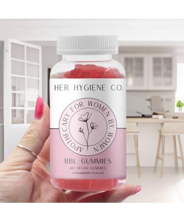 Her Hygiene Co. Big Booty Enhancer Gummies for Women Glute Boost Multivitamin for Bigger Firmer Curves & Workout Support Butt Enhancing Gummy Strawberry-Flavored Vegan 60 Gummies - Buy Online on GoSupps.com