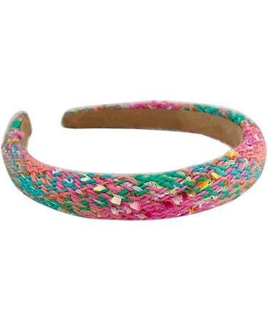 xbiez Pink Tone Headband for Woman Delicate Weaving Design Hair Clip Anti-Slip Headbands Sweet Girls Makeup Yoga Supplies T5 - Buy Online on GoSupps.com