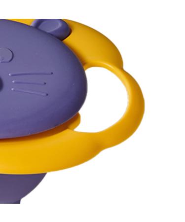 Kids Rotating Spill-Proof Bowl - 360 Baby Gyro Bowl for Toddlers | Purple Tableware - Buy Online on GoSupps.com