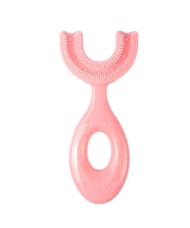 Generic soft bristle toothbrush for children Siliocne U-shaped children's toothbrush-manual toothbrush for children food-like U-shaped children's hand toothbrush for boys and girls between the ages of 6