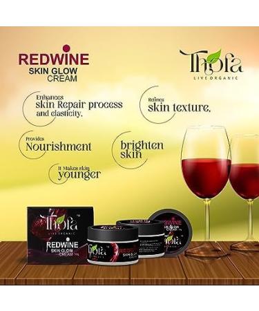 T.ho fa Red Wine Skin Glow Cream - Day & Night - 50 GM | With Rosehip Nicotinamide Avocado Almond & Pomegranate Oils - International Shipping Available - Buy Online on GoSupps.com