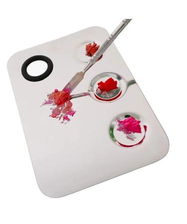 Premium Stainless Steel Nail Art Palette - Makeup Color Mixing Tool for Professionals | International Shipping Available - Buy Online on GoSupps.com