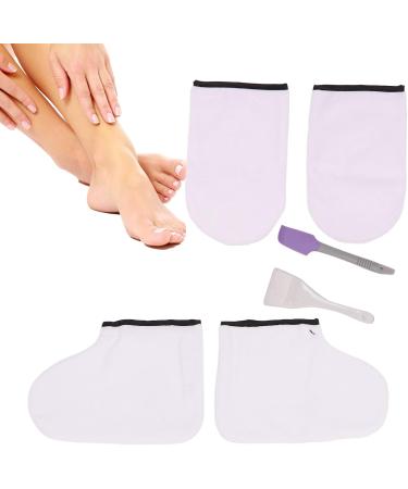 Wax Bath Mitts Set Large Brush Purple Spatula Soft Mitts Foot Cover Paraffin Wax Hand Foot Care Set Paraffin Wax Bath Set for Home DIY SPA Paraffin Baths - Buy Online on GoSupps.com