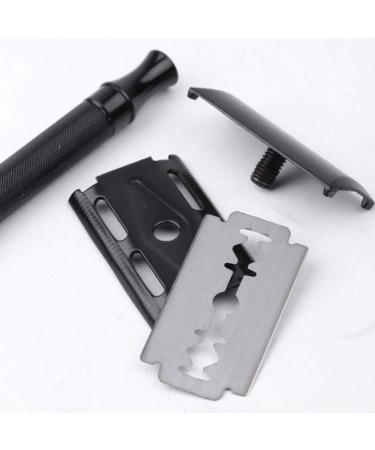 Buy Minkissy Facial Trimmer & Double Edge Safety Razor - Perfect Father's Day Gift for Men | Portable Black Bart Razor with Blades - Buy Online on GoSupps.com