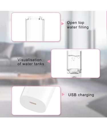 dijiusidy Plastic Facial Sprayer Mini Portable Cold Mist LED USB Charging Face Humidifier Office Hotel Hiking Nebulizer Skin Care - Buy Online on GoSupps.com