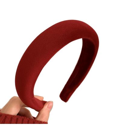 TQUXNGA Christmas Fabric Headband Aesthetic Thick Foam Hairhoop Festive Headdress Casual Hairband Vintage French Style Headwear 1188C