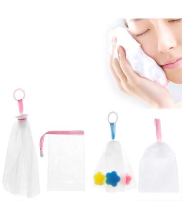 Shop Pieces Foam Net Facial Cleansing Shower Bubble Net - Easy Mesh Bag with Suspension Ring for Luxurious Cleansing - Buy Online on GoSupps.com