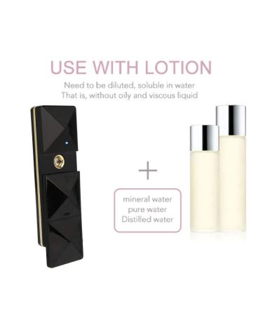 Nano Facial Mister Sprayer USB Rechargeable - Portable Handy Mist Spray for Face Hydration and Atomization - Mini Beauty Device in Black - Buy Online on GoSupps.com
