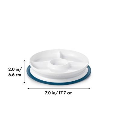OXO Tot Stick & Stay Suction Divided Plate | Navy Blue | Best Child-Friendly Dinnerware for Easy Mealtime - Buy Online on GoSupps.com