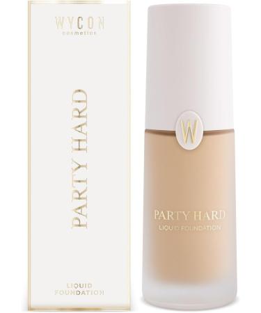 WYCON Cosmetics PARTY HARD Vegan-Friendly Fluid Foundation with Natural Shimmering Finish - 05 LIGHT BEIGE - Buy Online on GoSupps.com