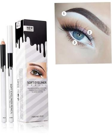 White Eyeliner Pencil Long-lasting Colored Eye Liners Smooth Waterproof Cosmetic Beauty Tool Professional Eyeshadow Highlighter - Buy Online on GoSupps.com