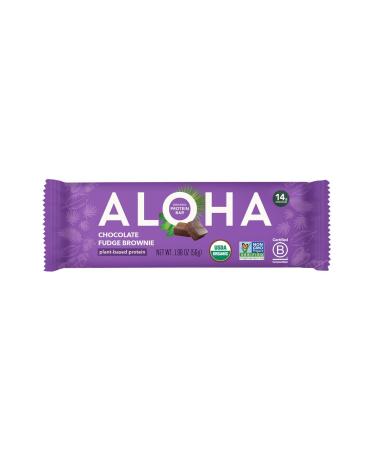 Aloha Organic Plant Based Protein Bars 1.98 Oz Chocolate Fudge Brownie