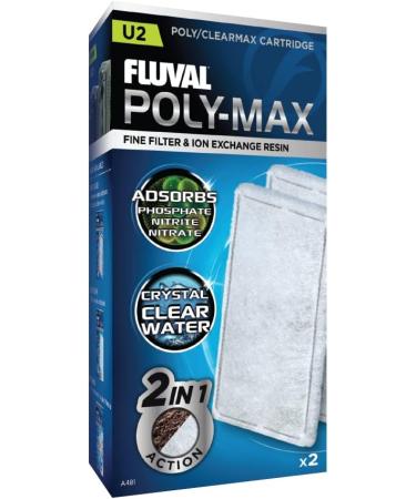 Fluval Clearmax Filter Insert - Premium Resin for Phosphate Nitrite & Nitrate Removal - Compatible with Fluval U2 Internal Filter - 2 Pack - Buy Online on GoSupps.com