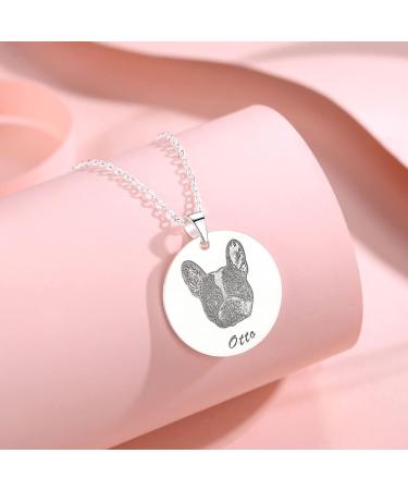 Shop Cutybuty Handwriting Disc Necklace | Military Dog Name Pendant & Minimalist Jewelry for Dog Moms - Buy Online on GoSupps.com