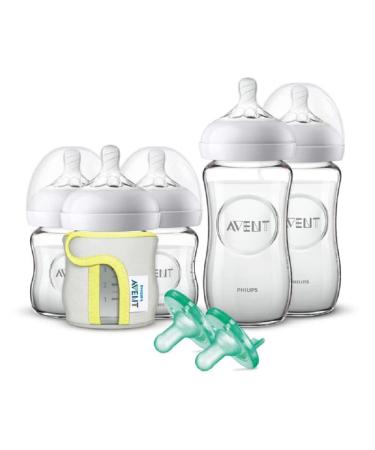 Philips Avent Natural Glass Bottle Baby Gift Set  SCD201/01 Old Version