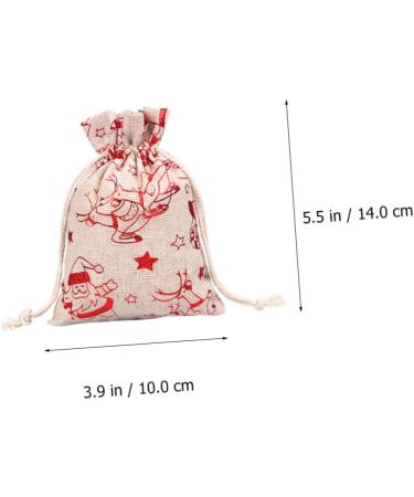 PLAFOPE 1 Set Countdown Christmas Bag Christmas Decoration Bags Advent Calendar Bag Linen Blue 10x14x0.5cm Blue - Buy Online on GoSupps.com