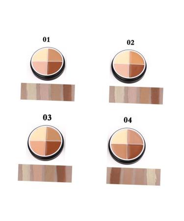 Hemoton 4 Cream Palette Makeup Concealer Kit - Camouflage Concealer for Women | High Coverage Foundation Cream for Flawless Skin - Buy Online on GoSupps.com