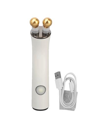 Heated eye massage device anti-aging eye massage device electrical double ball-eye massage tab USB charging eye heating massage device for dark circles tear bags