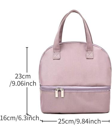 MOVKZACV Double Layer Insulated Baby Bottle Bag - Purple, Fits 3 Bottles, Multi-Function Breastmilk Cooler for Breast Milk and Bottle Set - Buy Online on GoSupps.com