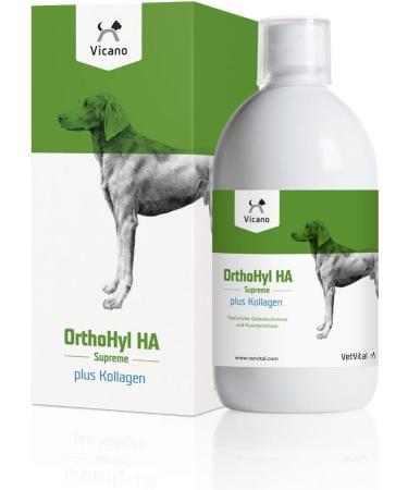Vetvital Viequo Orthohyl HA Supreme Plus Collagen 500ml - Joint Mobility & Resilience Supplement for Dogs | International Shipping Available - Buy Online on GoSupps.com