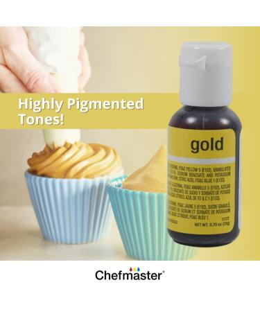 Chefmaster Gold Liqua-Gel Food Coloring 0.70 oz | Vibrant Professional-Grade Dye for Baking & Decorating | Made in USA - Buy Online on GoSupps.com