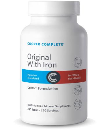 Cooper Complete - Original Multivitamin with Iron - Daily Multivitamin and Mineral Supplement - 30 Day Supply. Pack of 1 240 Count (Pack of 1)