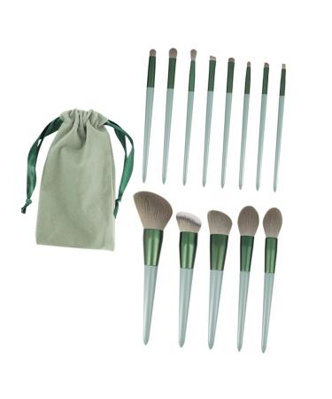 Ipetboom 1set Makeup Brush Set Green Suit Make up for Face Powder Applicator Face Makeup Brush Eyeshadow Applicator Blush Brush Blusher Miss Wooden Handle Powder Brush The Face