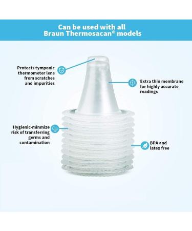 100 Counts Disposable Ear Thermometer Probe Covers Refill Caps Lens Filters for All Braun & Other Types Digital Thermometers - Buy Online on GoSupps.com