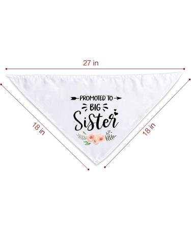 MaySunset Promoted to Big Sister White Flower Pattern Pet Dog Triangle Scarf Bandanas Bibs Gender Revealing Photo Props Accessories Pet Dog Lovers Gifts - Buy Online on GoSupps.com