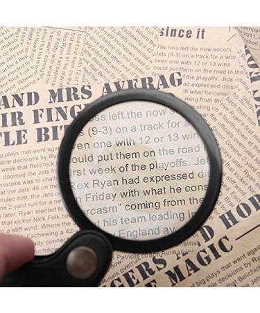Magnifying 10X Portable Pocket Magnifier Foldable Read Jewelry Magnifying Glass Loupe Lens (Color : Black Magnification : 10X) Good Times - Buy Online on GoSupps.com