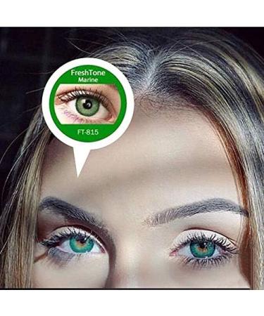 Marine Green Year Contact Lenses - 2 Pack | Comfortable Soft Lenses for All Eye Colors | Includes Storage Box - Buy Online on GoSupps.com