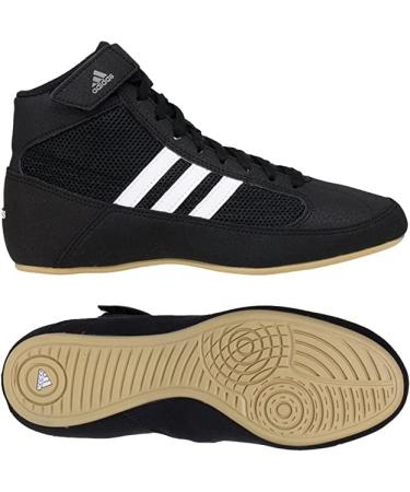 adidas Men's HVC Wrestling Shoe 10 - Black/White | Lightweight & Durable - Buy Online on GoSupps.com