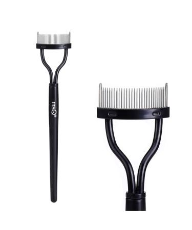Eyelash Comb Eyebrow Brush MSQ Eyelash Separator Mascara Applicator Eyelash Definer With Comb Cover Arc Designed Cosmetic Brushes Tool Black (1PCS) Black 1PCS