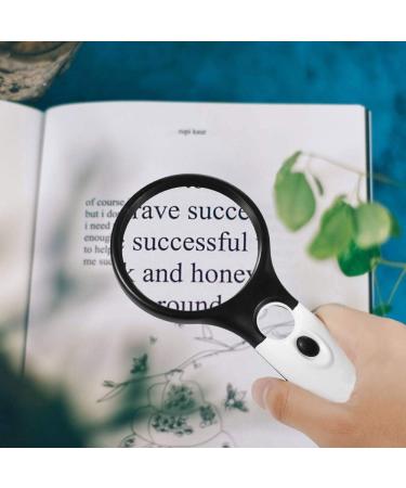 with 3 LED Lights 3X 45X Handheld Illuminated Reading Magnifier High Clarity Magnifier for Reading Inspection Coins Jewelry - with a Lens Bag Better Life - Buy Online on GoSupps.com
