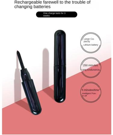 Qyrugcxs Portable Electric Eyelash Curler USB Rechargeable Electric Heated Eyelash Curler Long-Lasting Electric Makeup Tools - Buy Online on GoSupps.com