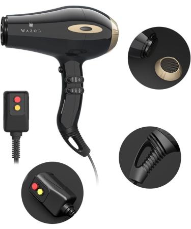 Professional Ionic Hair Dryer 1875W - Salon Quality Compact Blow Dryer with Diffuser Comb & Nozzles - Fast Drying 2 Speed & 3 Heat Settings - Perfect for Home Salon - Buy Online on GoSupps.com