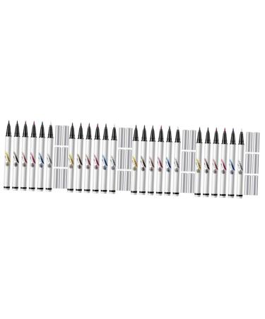 Beavorty 24 Pcs Eye Makeup Tool Red Eyeliner White Liquid Eyeliner Neon Liquid Eyeliner Miss Seal Make up Abs
