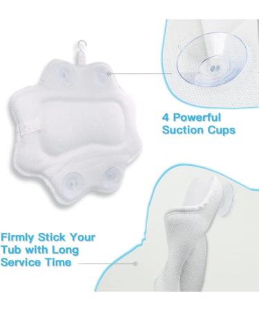 Beautybaby Spa Bathtub Pillow with Non-Slip Design and Strong Suction Cups for Head, Neck, and Shoulder Support - Breathable Comfort for Ultimate Relaxation - Buy Online on GoSupps.com
