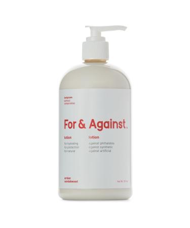 For & Against All Natural Body Lotion 16oz (500ml) | Hydrating Body Lotion For Dry Skin Formulated With Plant Based Organic Ingredients | Cruelty Free Vegan Body Lotion